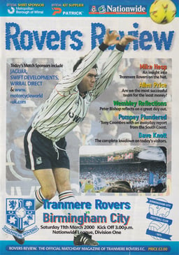 Tranmere Rovers v Birmingham City Match Programme 2000-03-11